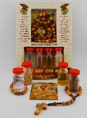 Coffret Terre Sainte - Chapelet, Encens, Huile & Eau du Jourdain