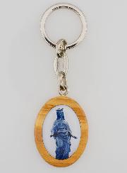 Porte-clés en Bois d'Olivier - Vierge Noire