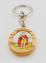 Porte-clés en Bois d'Olivier - Saint Expedit