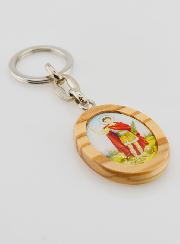 Porte-clés en Bois d'Olivier - Saint Expedit