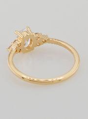 Bague Fiançailles Plaqué Or et Zircons - T56