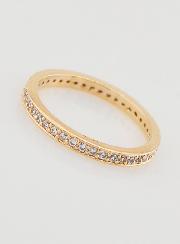 Bague Alliance Plaqué Or et Tour Complet Zircons - T54