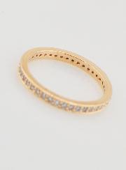 Bague Alliance Plaqué Or et Tour Complet Zircons - T54