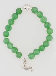 Bracelet Religieux en Pierre Naturelle d'Aventurine - Saint Esprit & Croix