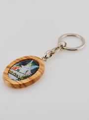 Porte-clés en Bois d'Olivier - Ange Gardien