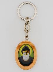 Porte-clés en Bois d'Olivier - Saint Charbel