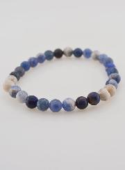 Bracelet en Pierre Naturelle de Sodalite - 6mm