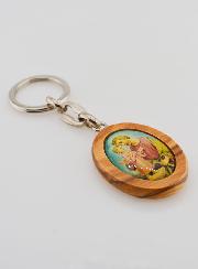 Porte-clés en Bois d'Olivier - Saint Joseph