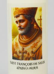 Bougie de Neuvaine à Saint François de Sales - 17,5cm