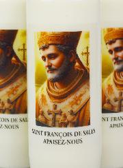Lot de 3 Bougies de Neuvaine à Saint François de Sales