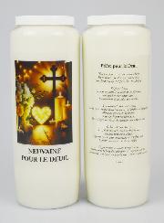 Bougie de Neuvaine Pour le Deuil avec Prière