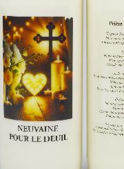Bougie de Neuvaine Pour le Deuil avec Prière