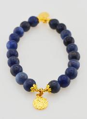 Bracelet Religieux en Pierre Naturelle de Sodalite - Miraculeuse et St Benoît
