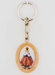 Porte-clés en Bois d'Olivier - Enfant Jésus de Prague