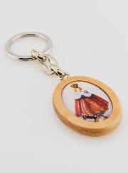 Porte-clés en Bois d'Olivier - Enfant Jésus de Prague