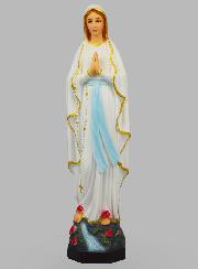 Statue Religieuse de Notre Dame de Lourdes Peinte - 40cm
