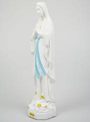 Statue Religieuse de Notre Dame de Lourdes Blanche - 40cm