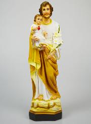 Statue Religieuse de Saint Joseph au Lys - 40cm
