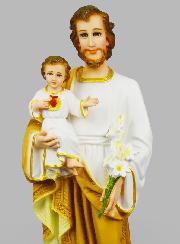 Statue Religieuse de Saint Joseph au Lys - 60cm