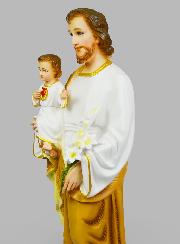 Statue Religieuse de Saint Joseph au Lys - 60cm