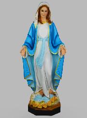 Grande Statue Religieuse Vierge Miraculeuse Peinte - 80cm