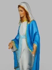 Grande Statue Religieuse Vierge Miraculeuse Peinte - 80cm