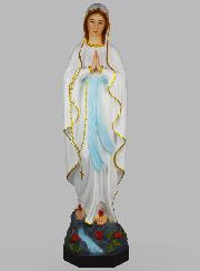 Grande Statue Religieuse de Notre Dame de Lourdes Peinte - 1M