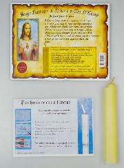 Bougie Parchemin de Prière à La Cire d'Encens - Sacré Coeur de Jésus