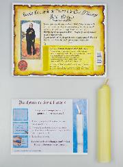 Bougie Parchemin de Prière à La Cire d'Encens - Saint Pérégrin
