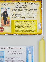 Bougie Parchemin de Prière à La Cire d'Encens - Saint Pérégrin