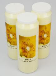 3 Bougies de Neuvaine à Jésus Saint Sacrement