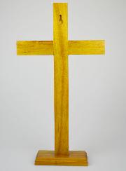 Crucifix en Bois Avec Socle Amovible - 37cm