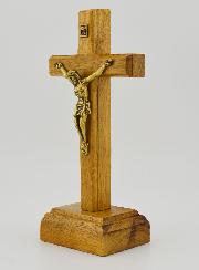 Crucifix en Bois Sur Socle - 10cm