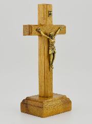 Crucifix en Bois Sur Socle - 10cm