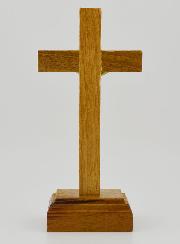 Crucifix en Bois Sur Socle - 10cm