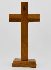 Crucifix en Bois Avec Socle Amovible - 17cm