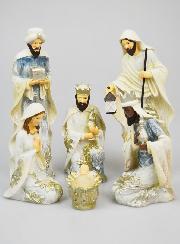 Crèche de Noël 6 Santons - 24cm
