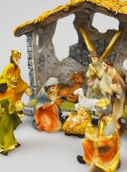 Crèche de Noël 11 Santons & Cabane - 5cm