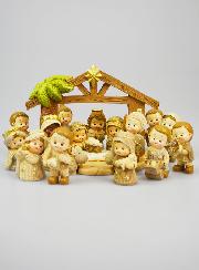 Crèche de Noël 18 Santons & Cabane - 5cm