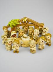 Crèche de Noël 18 Santons & Cabane - 5cm