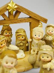 Crèche de Noël 18 Santons & Cabane - 5cm