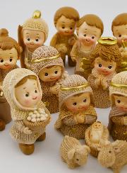 Crèche de Noël Enfantine 18 Santons - 5cm