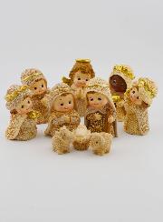 Crèche de Noël Enfantine 10 Santons - 5cm