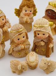 Crèche de Noël Enfantine 10 Santons - 5cm