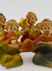 Statues Anges Gardiens - Assortiment de 4 Anges en Résine