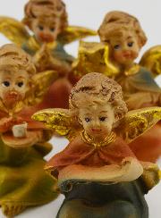 Statues Anges Gardiens - Assortiment de 4 Anges en Résine
