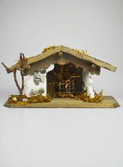 Crèche de Noël - Cabane en Bois