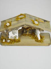 Crèche de Noël - Cabane en Bois