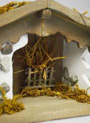 Crèche de Noël - Cabane en Bois