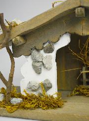 Crèche de Noël - Cabane en Bois
